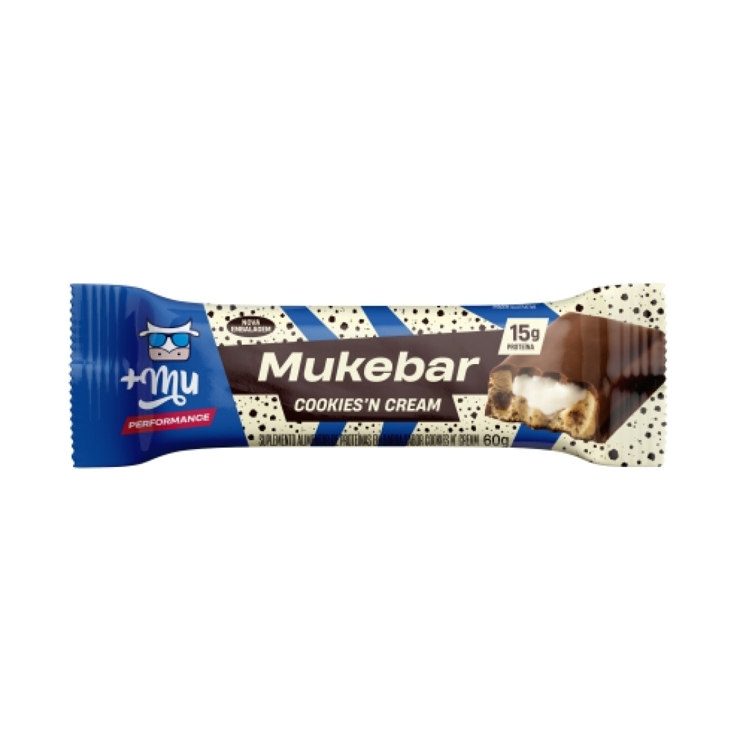 Detalhes do produto Barra Proteina Mukebar 60G Mais Mu Cookies Cream