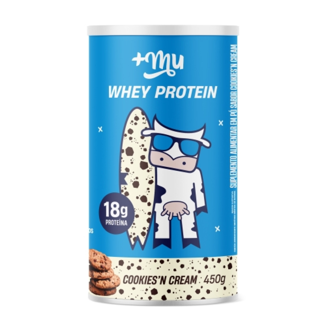 Detalhes do produto Supl Whey Protein Pt 450G Mais Mu Cookies Cream
