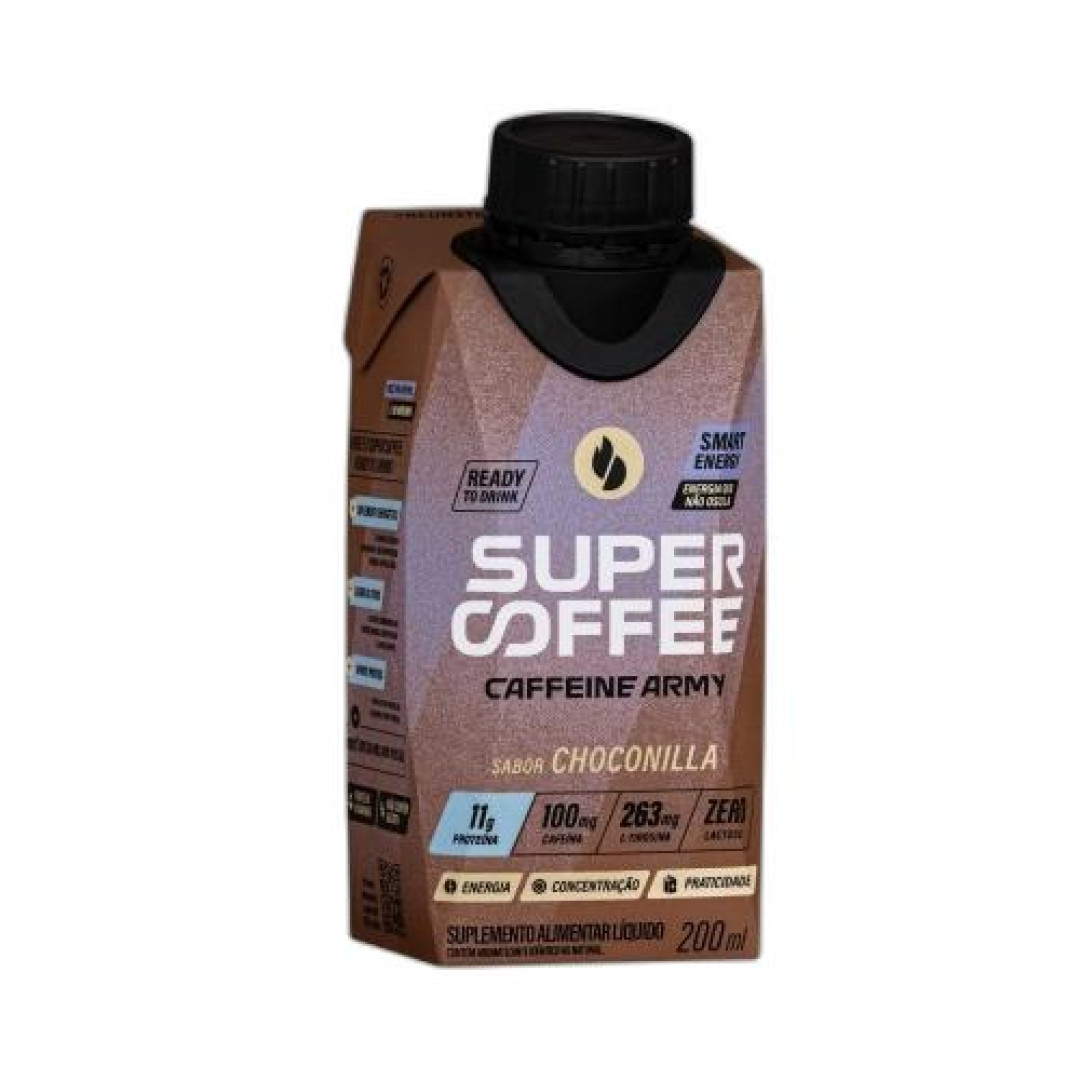 Detalhes do produto Supl Alim Supercoffe 200Ml Caffeine Army Choconilla