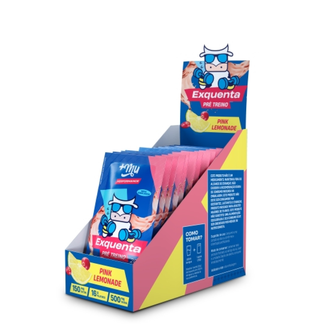 Detalhes do produto Pre Treino Exquenta 20G Mais Mu Pink Limonade