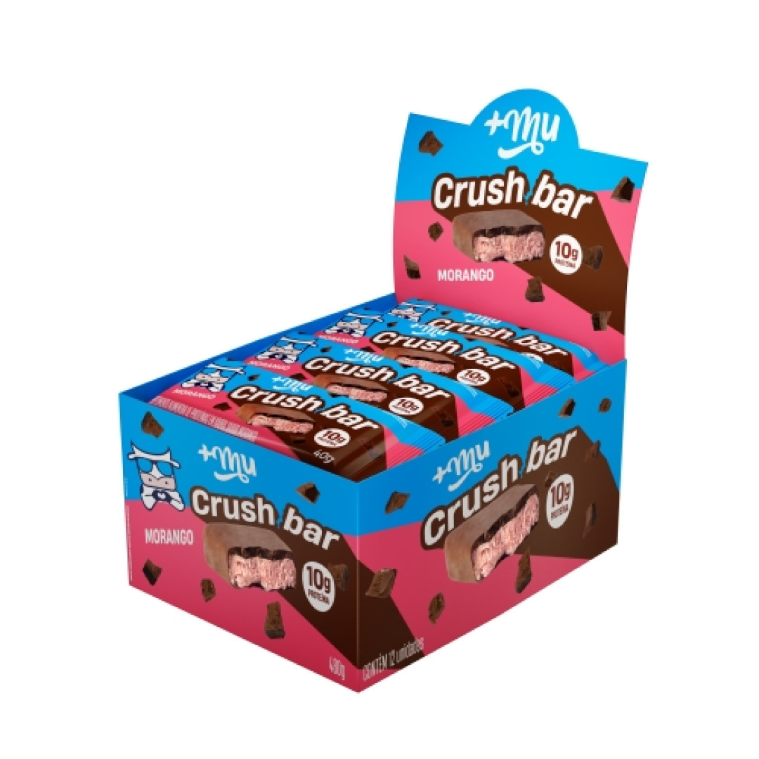 Detalhes do produto Barra Proteina Crush Bar 40Gr Mais Mu Morango