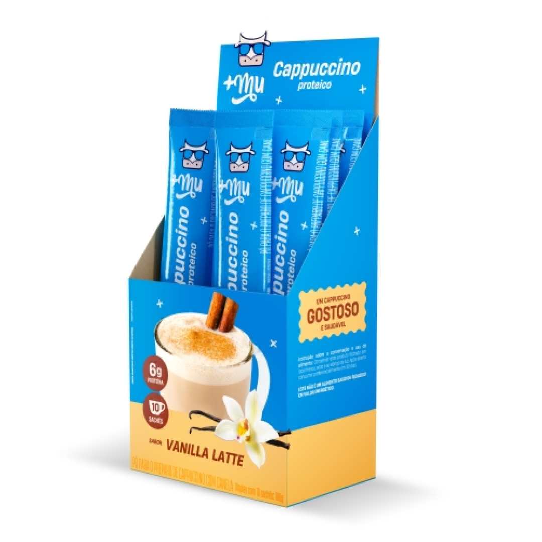 Detalhes do produto Cappuccino Proteico 18Gr Mais Mu Vanilla.latte