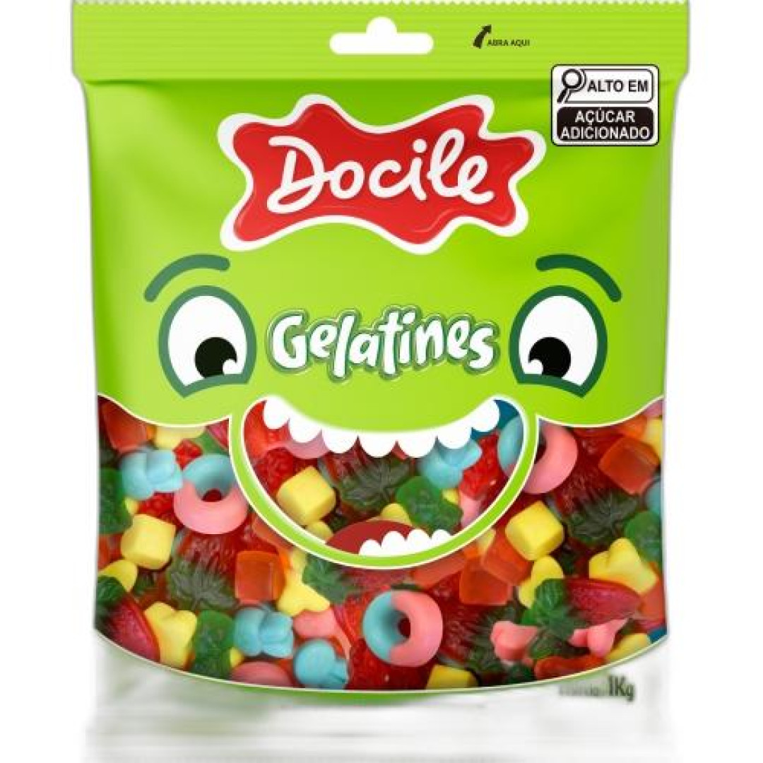 Detalhes do produto Bala Gel Gelatines Mix 1Kg Docile Frutas Vermelha