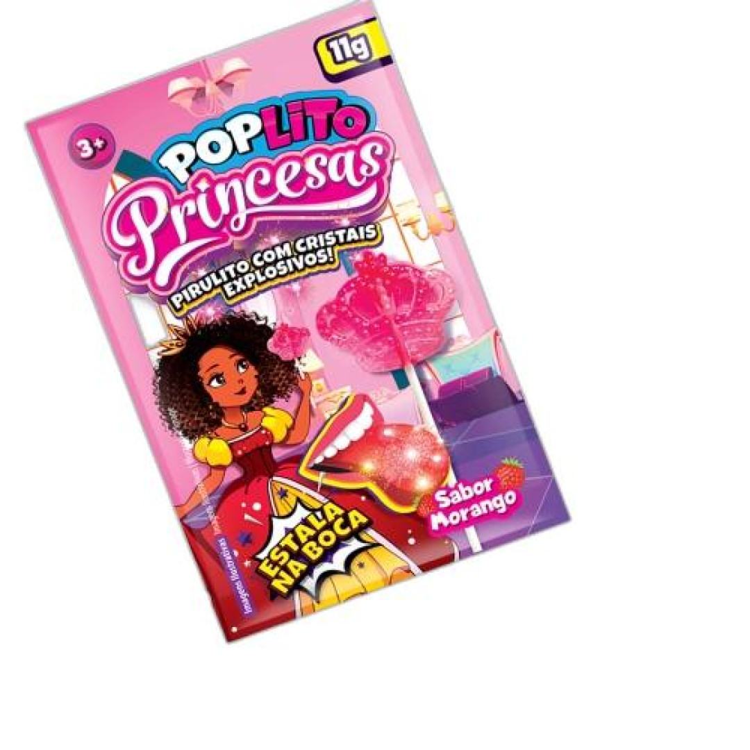 Detalhes do produto Pirl Poplito Princesas Dp 15X11Gr Uniao Morango