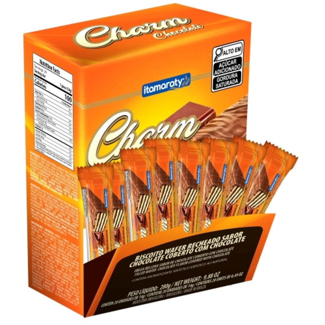 Detalhes do produto Bisc Wafer Coberto Charm 280G Itamaraty Chocolate