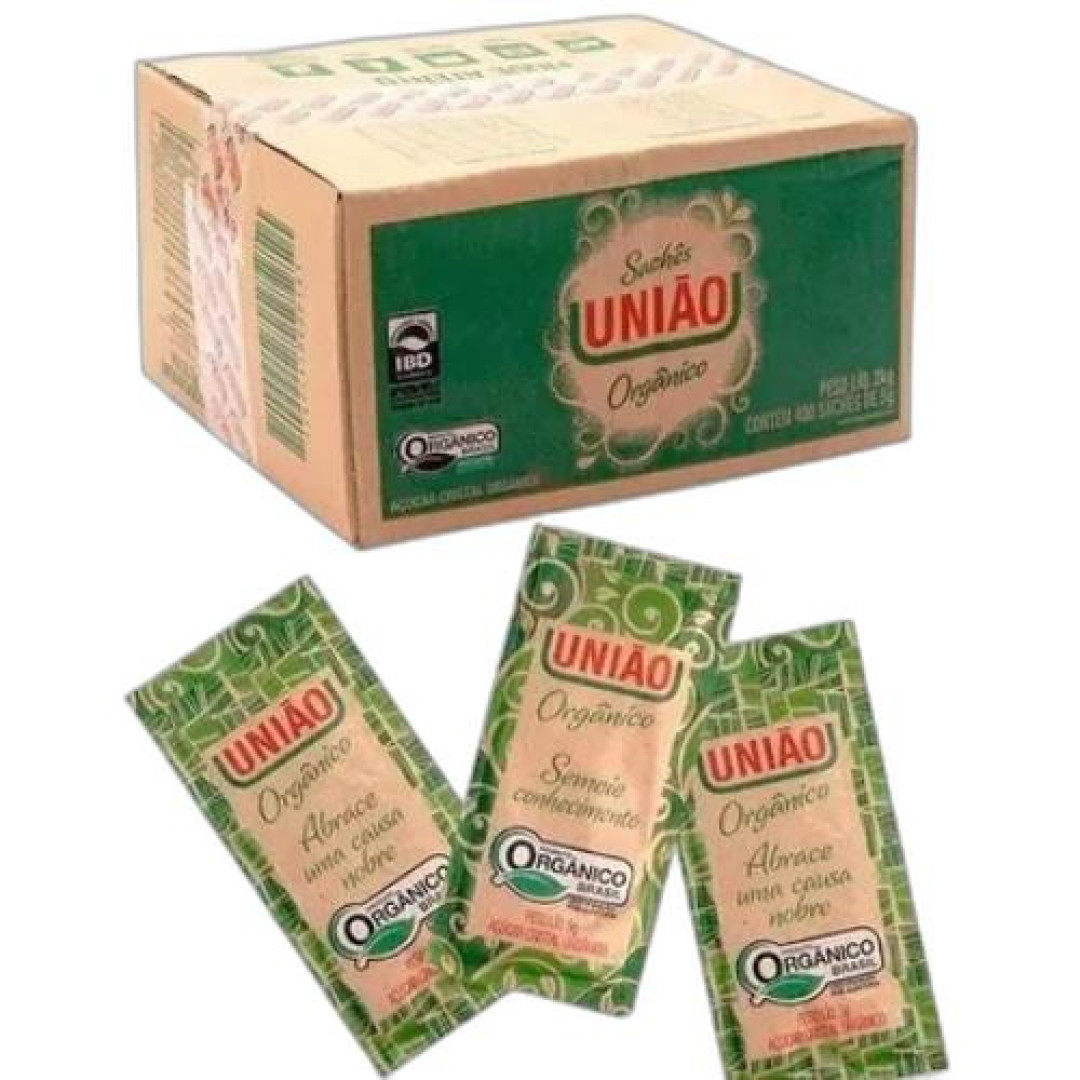 Detalhes do produto Acucar Cristal Organico Cx 400X5Gr Uniao .