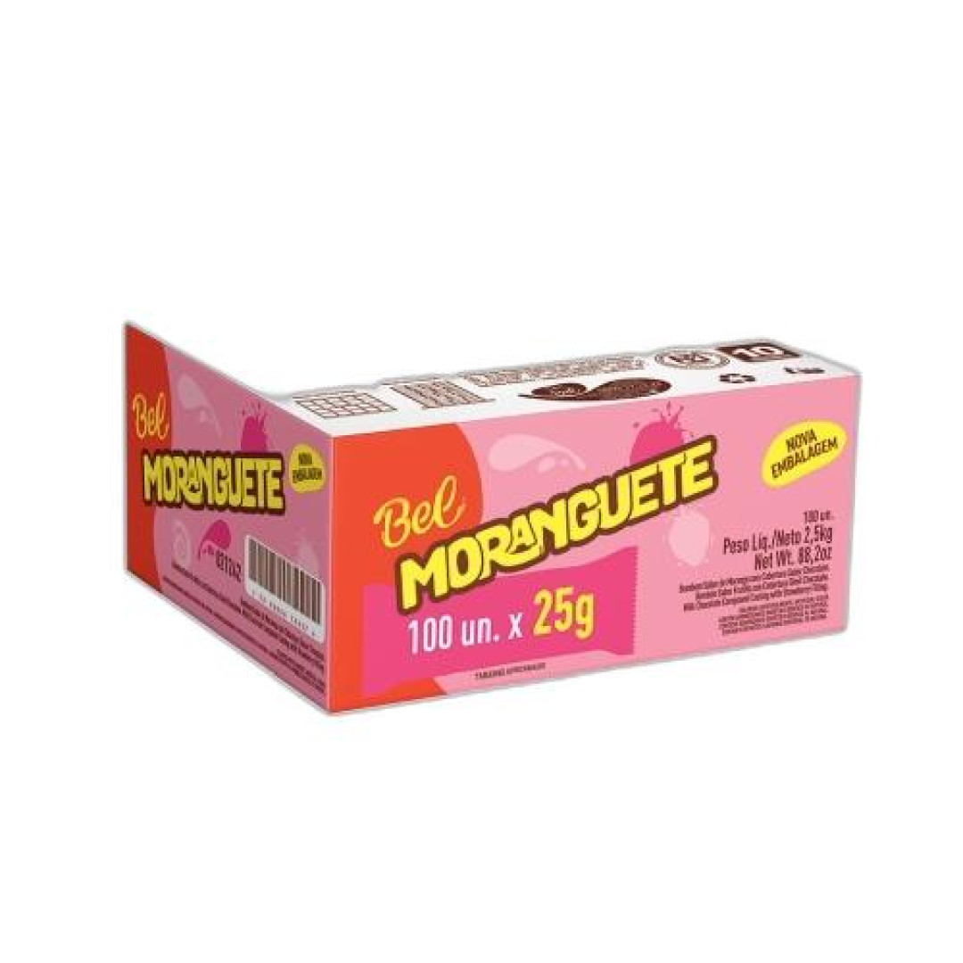 Detalhes do produto Choc Moranguete Cx 100X25Gr Bel Morango