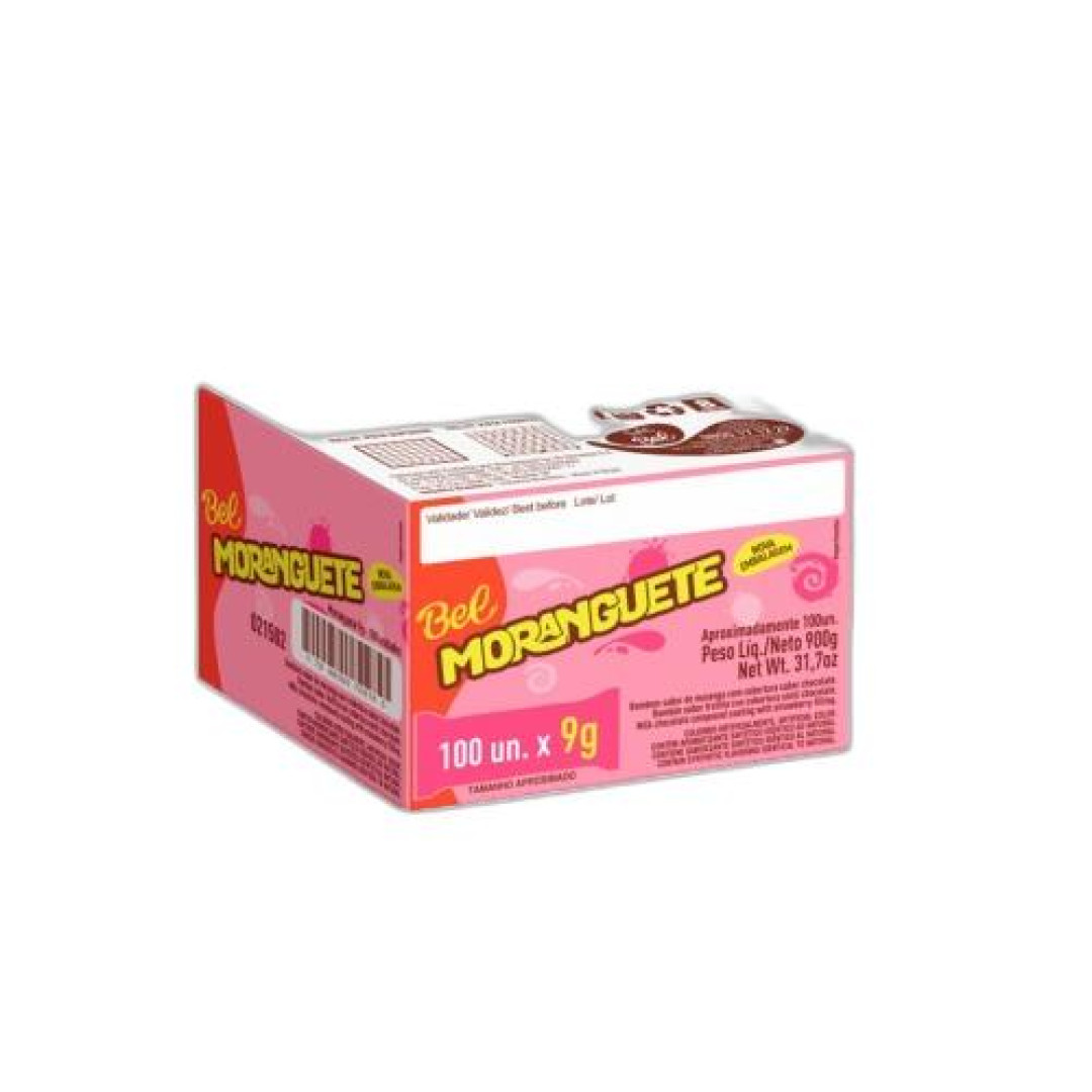 Detalhes do produto Choc Moranguete 100X9Gr Bel Choc.morango
