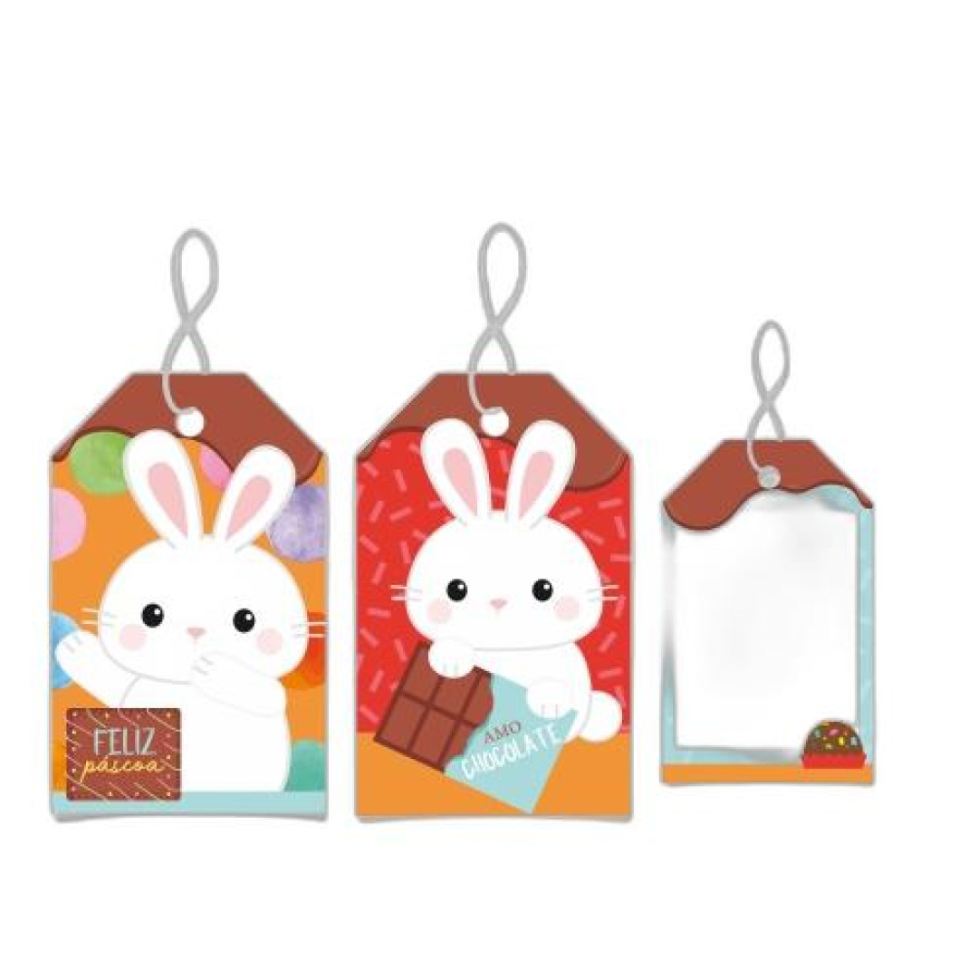 Detalhes do produto X Tags De/para Pascoa 12Un Packpel  Sortido Pascoa