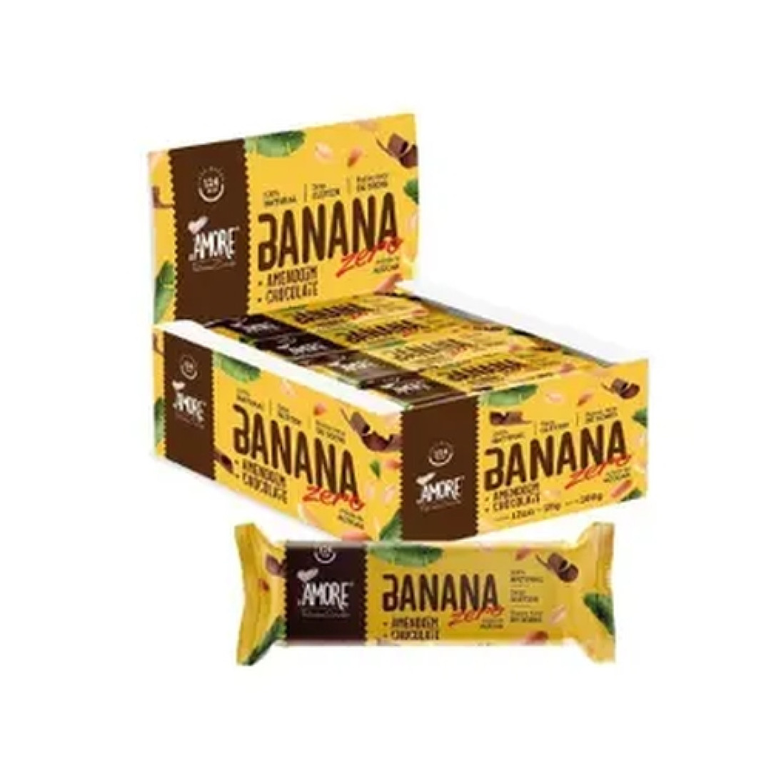 Detalhes do produto Barra Banana Zero 12X25Gr Rb Amore  Choc Amendoim