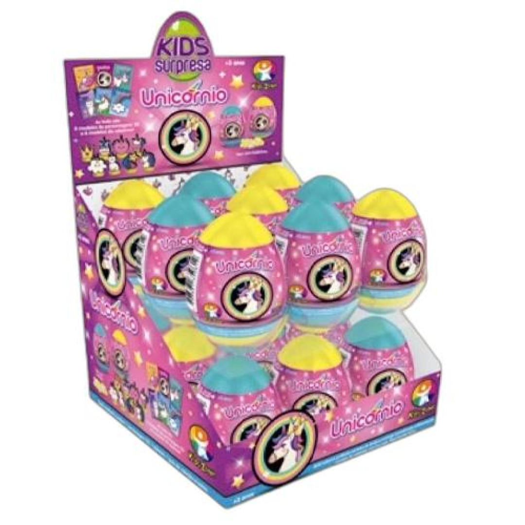 Detalhes do produto X Ovo Surpr Past Unicorn 18X9Gr Kidszone Limao