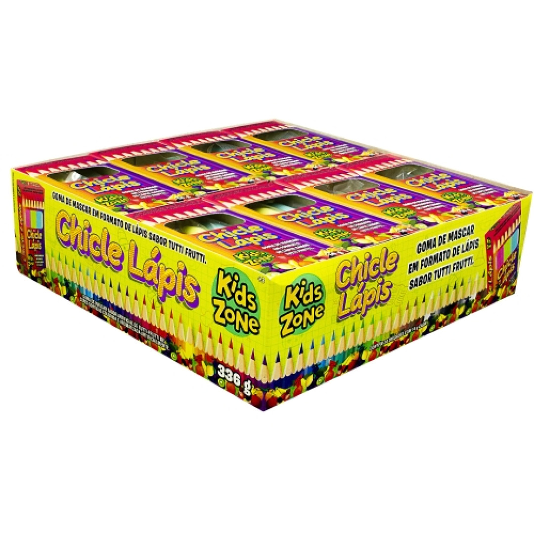 Detalhes do produto Chicle Lapis Dp 24Un Kids Zone Sortido