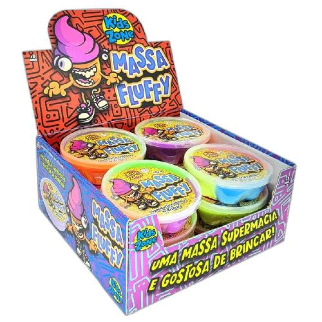 Detalhes do produto X Brinq Massa Fluffy 120Gr Kidszone Sortido