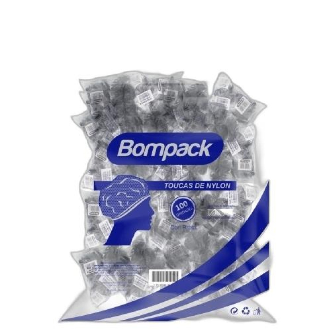 Detalhes do produto Touca Nylon C/ 100Un Embrast Preta