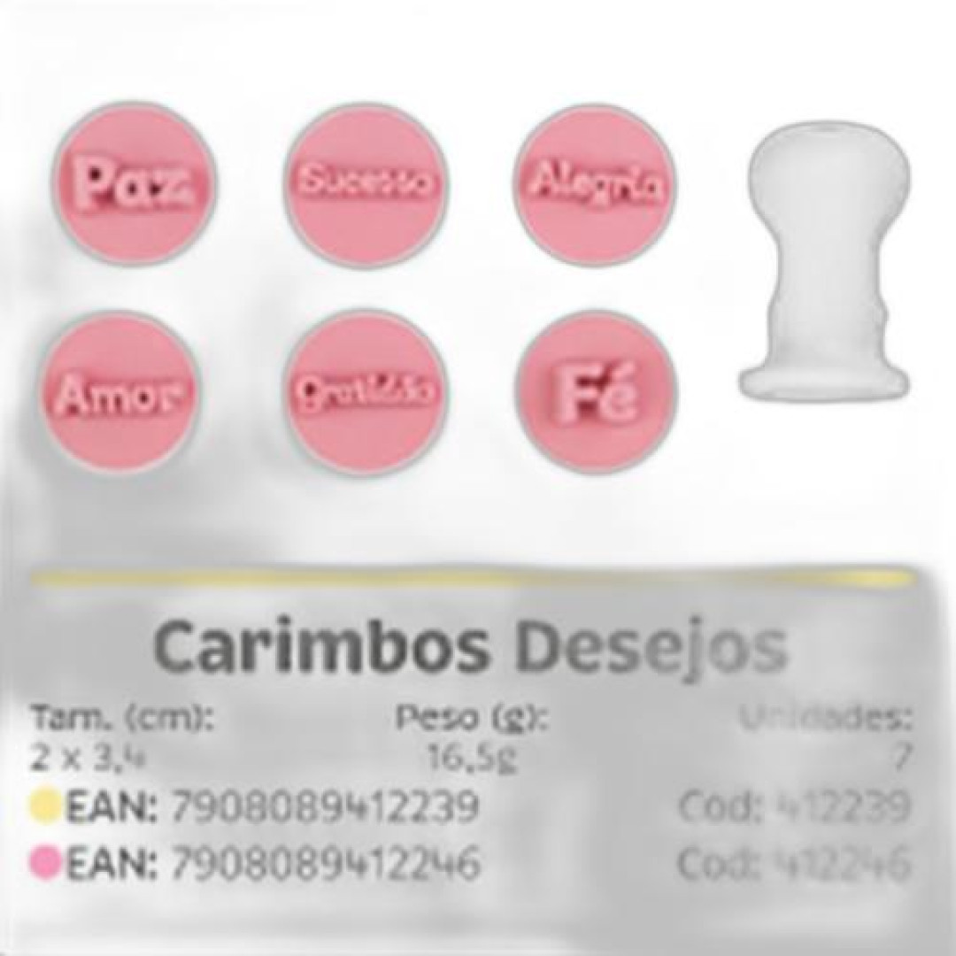 Detalhes do produto X Kit Carimbos Desejo 07Un Bluestar Rosa Bebe