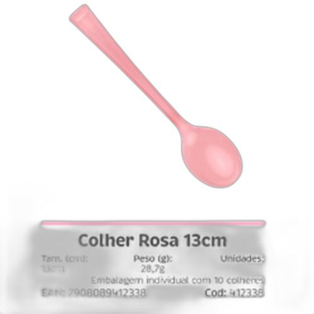 Detalhes do produto X Kit Colher Pc 10Un Bluestar Rosa
