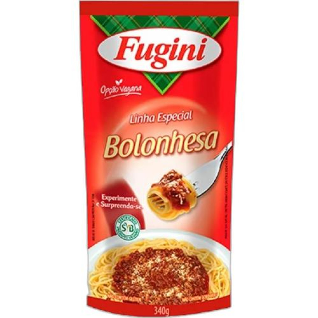 Detalhes do produto Molho Tomate Sache Vegano 300Gr Fugini Bolonhesa