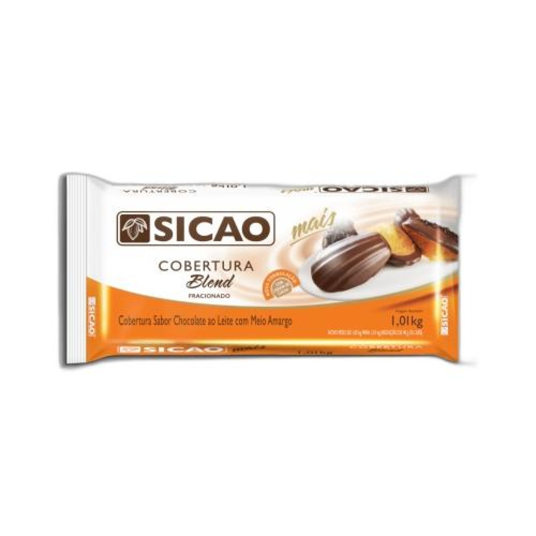 Detalhes do produto Cobert Frac Blend Mais 1,01Kg Sicao Leite.m Amargo