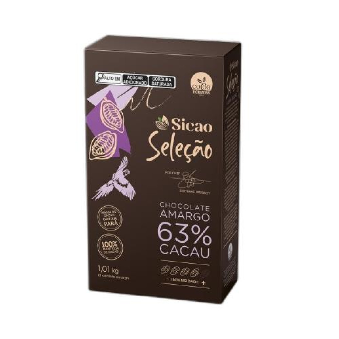 Detalhes do produto Choc Selecao 63% 1,01Kg Sicao Amargo