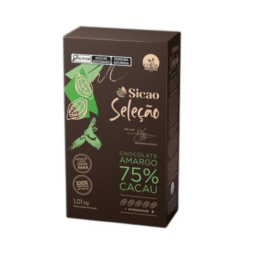 Detalhes do produto Choc Selecao 75% 1,01Kg Sicao Amargo