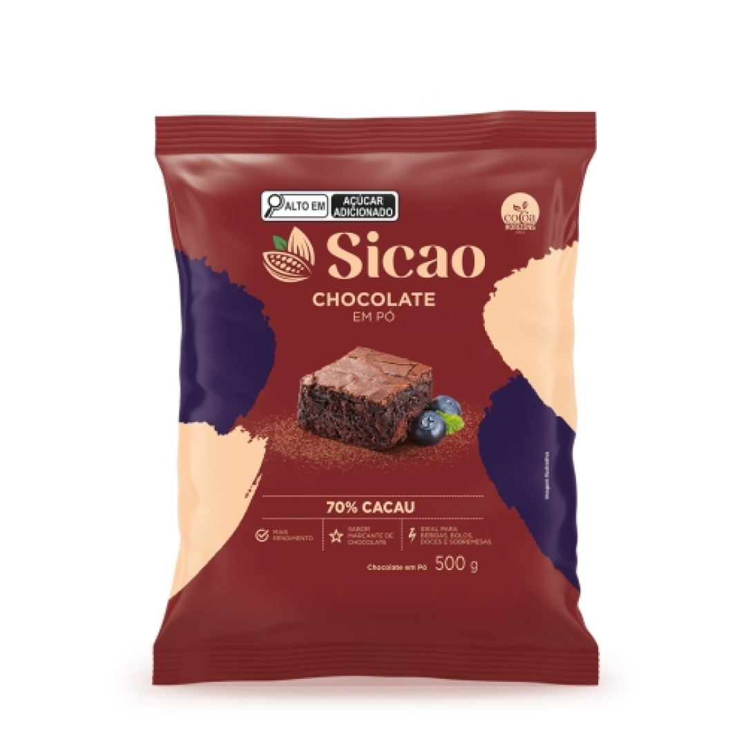 Detalhes do produto Choc Po 70% 500Gr Sicao .