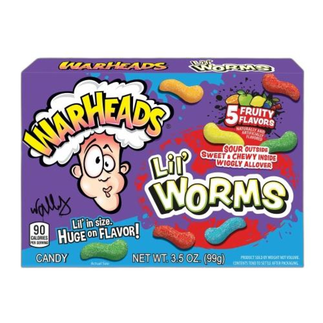 Detalhes do produto Bala Warheads Lil Worms 99G Bertolucc Frutas
