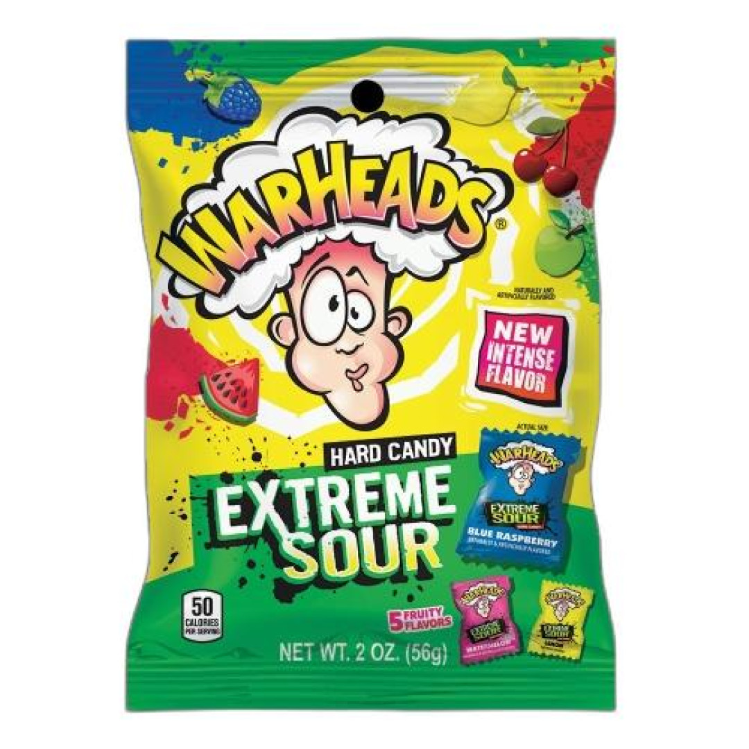 Detalhes do produto Bala Warheads Extreme Sour 56G Bertolucc Azedinho