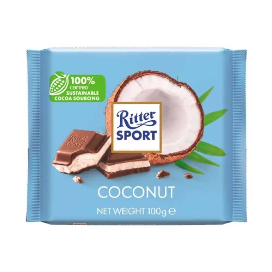 Detalhes do produto Choc Ritter Sport Coconut 100Gr Alpha Milk Creme