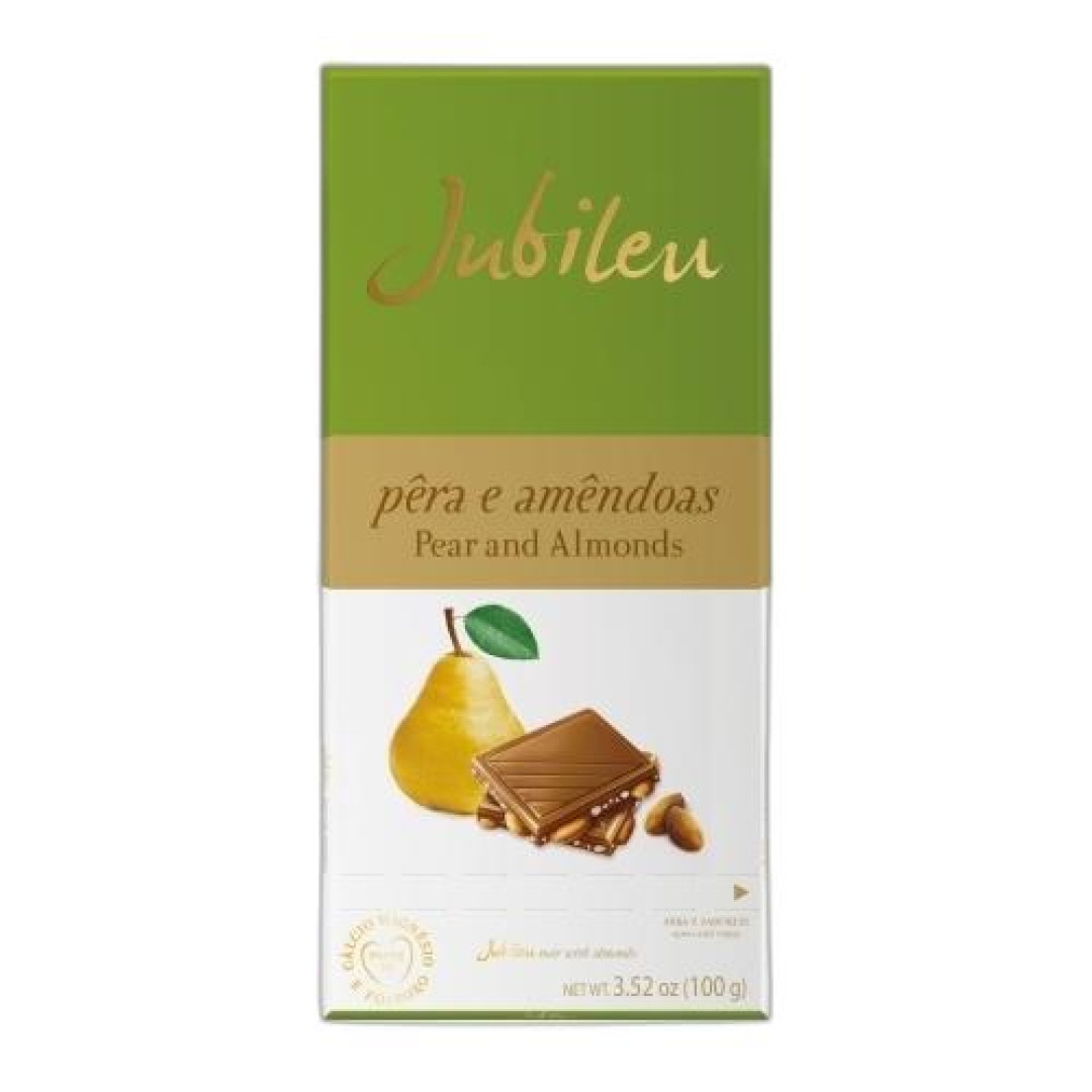 Detalhes do produto Choc 100Gr Jubileu Pera.amendoa