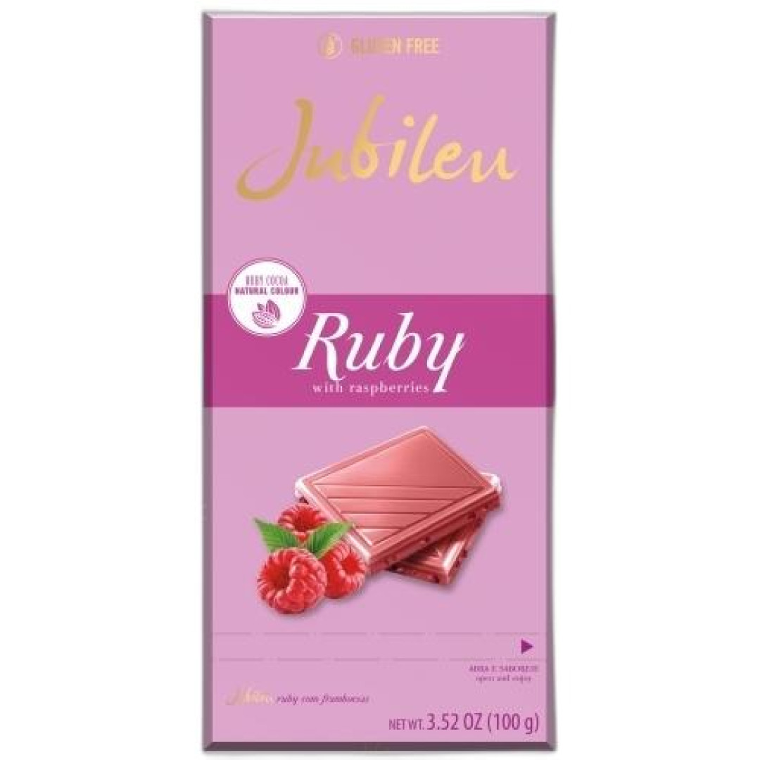 Detalhes do produto Choc Ruby 100Gr Jubileu Raspberry
