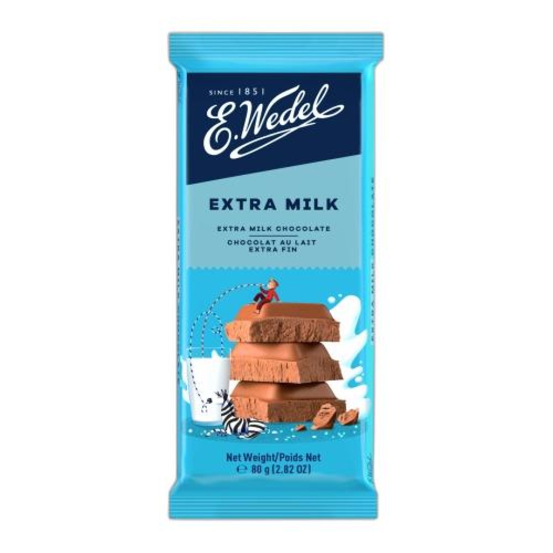 Detalhes do produto Choc E Wedel Extra 80Gr Bertolucci Choc.leite