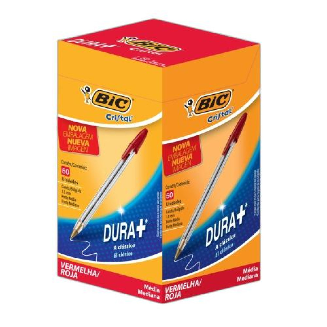 Detalhes do produto Caneta 50Un Cristal Bic Vermelha