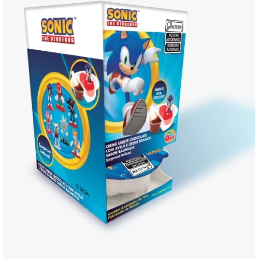 Detalhes do produto Ovo Surpresa Sonic 4Un Bazooka Creme Avela