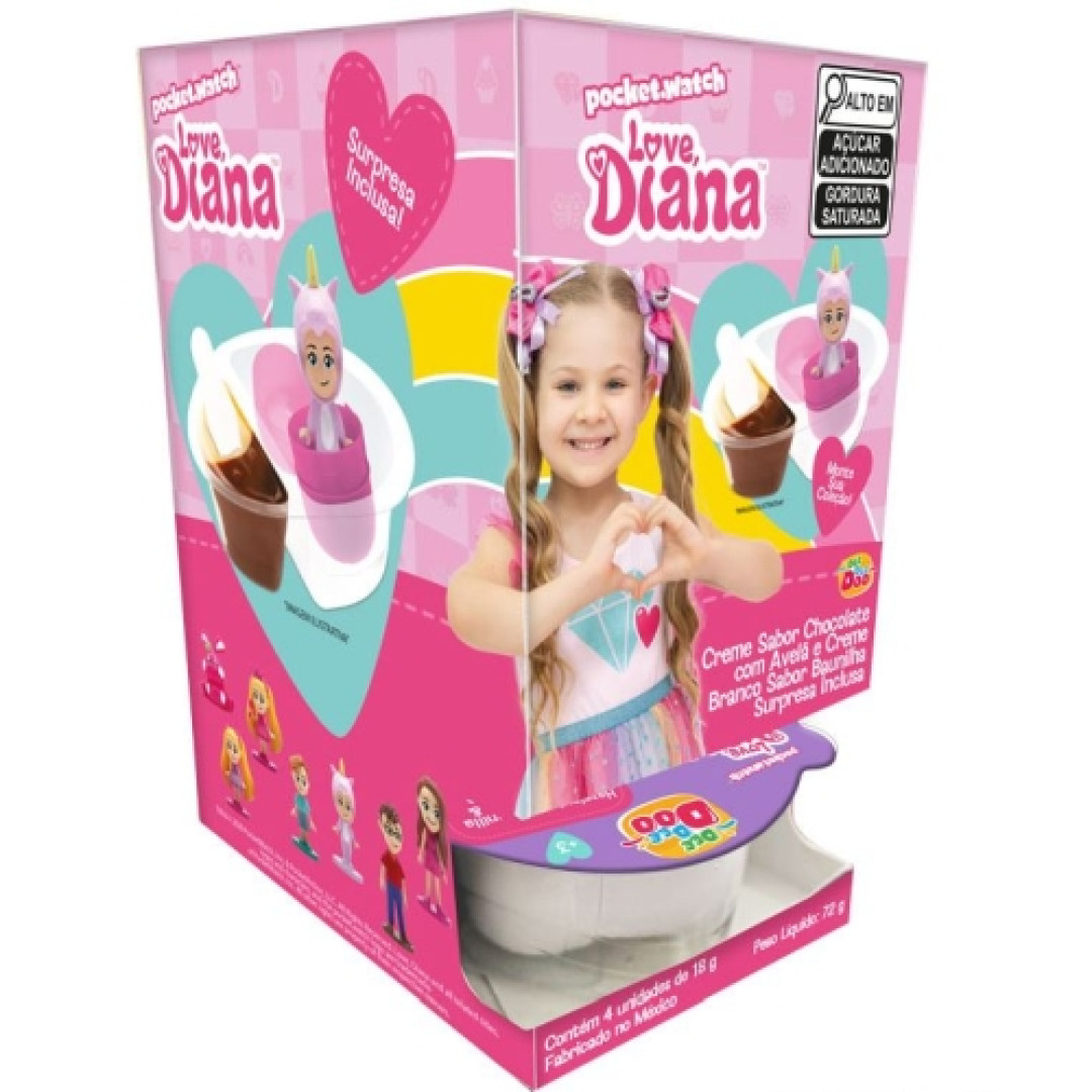 Detalhes do produto Ovo Surpresa Love Diana 4Un Bazooka Creme Avela