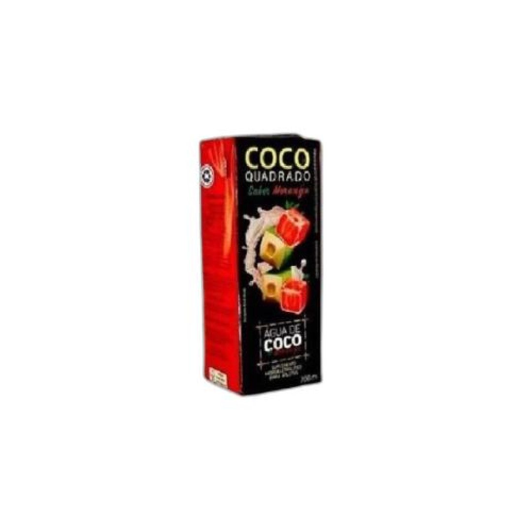 Detalhes do produto Agua Coco Quadrado 200Ml Multbev Morango