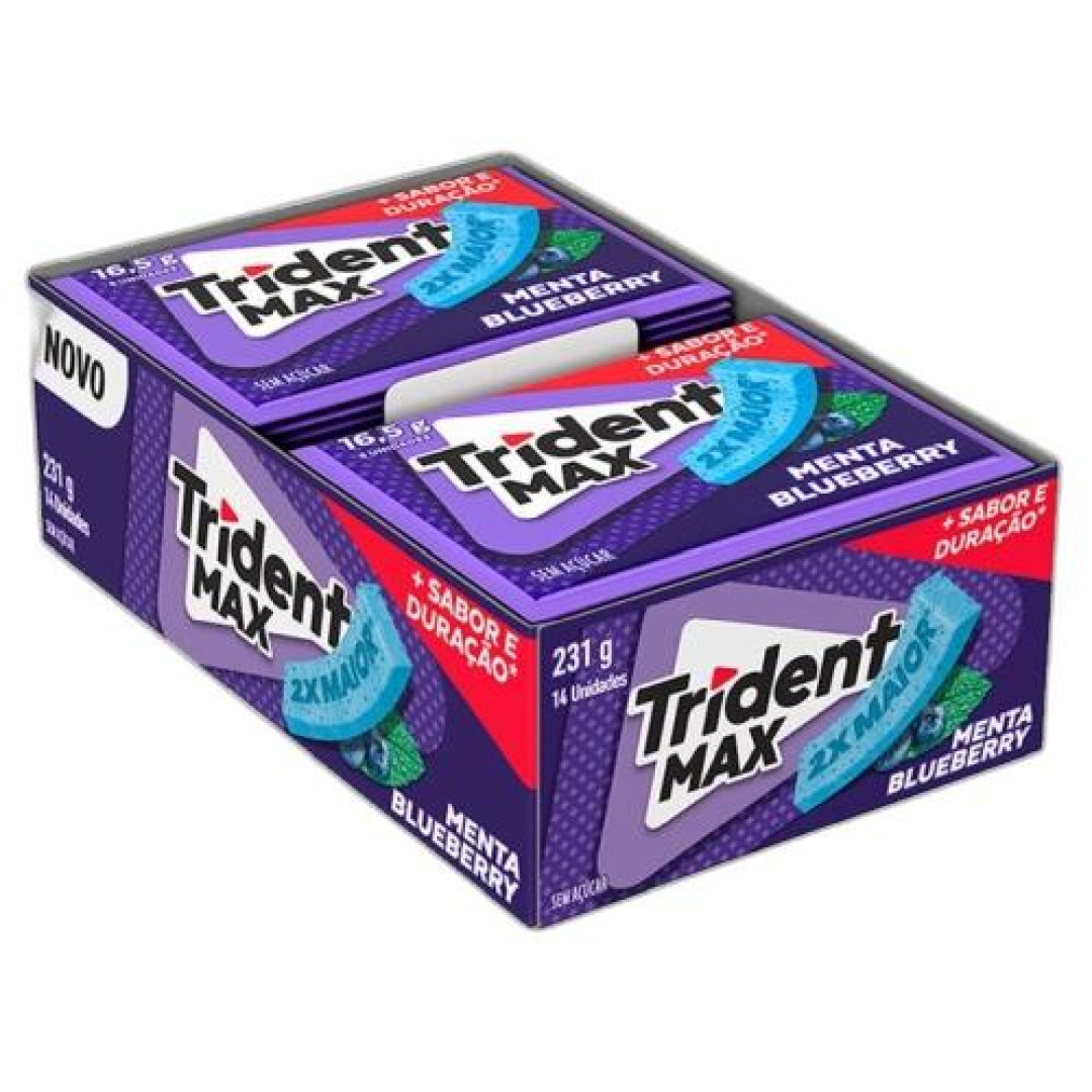 Detalhes do produto Chicle Trident Max 14X16,5Gr Mdlz Menta Blueberry