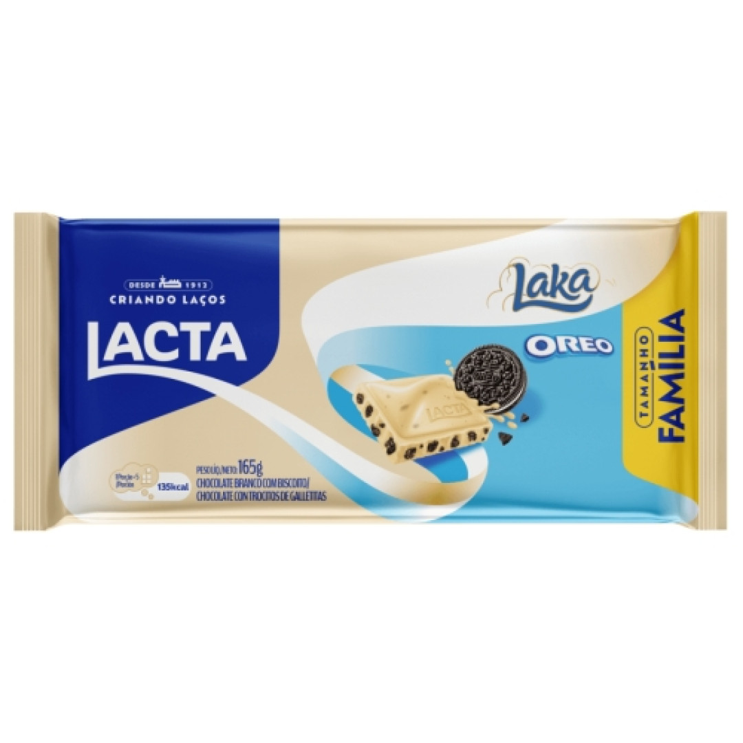 Detalhes do produto Choc Laka Oreo 165Gr Lacta Choc Bco.oreo