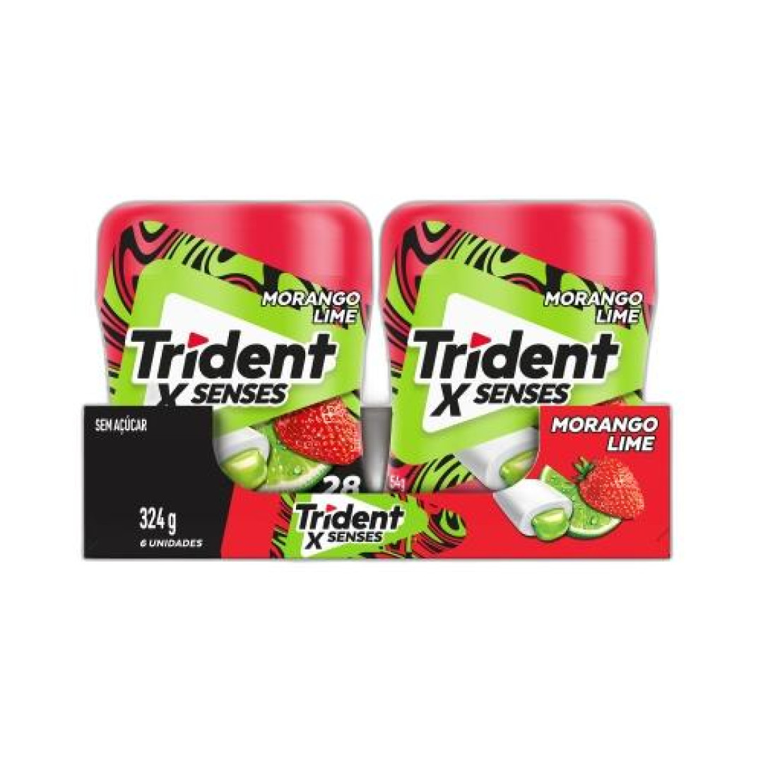 Detalhes do produto Chicle Trident X Senses Gf 54Gr Mondelez Morango.limao