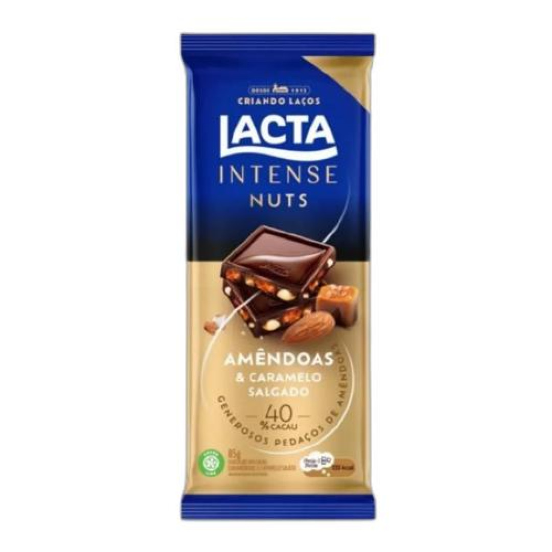 Detalhes do produto Choc Intense 40% Cacau 85Gr Lacta Amendoa.caramel