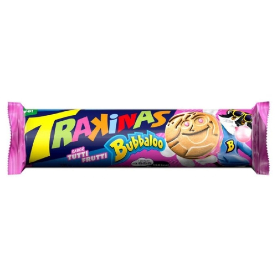 Detalhes do produto Bisc Rech Trakinas Bubbaloo 126Gr Tutti Frutti