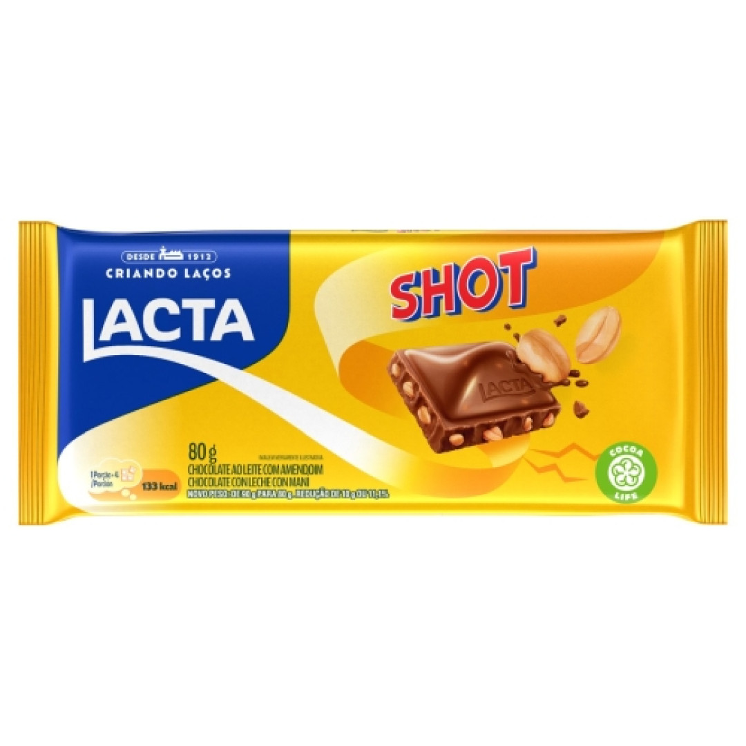 Detalhes do produto Choc Shot 80Gr Lacta Choc Amendoim