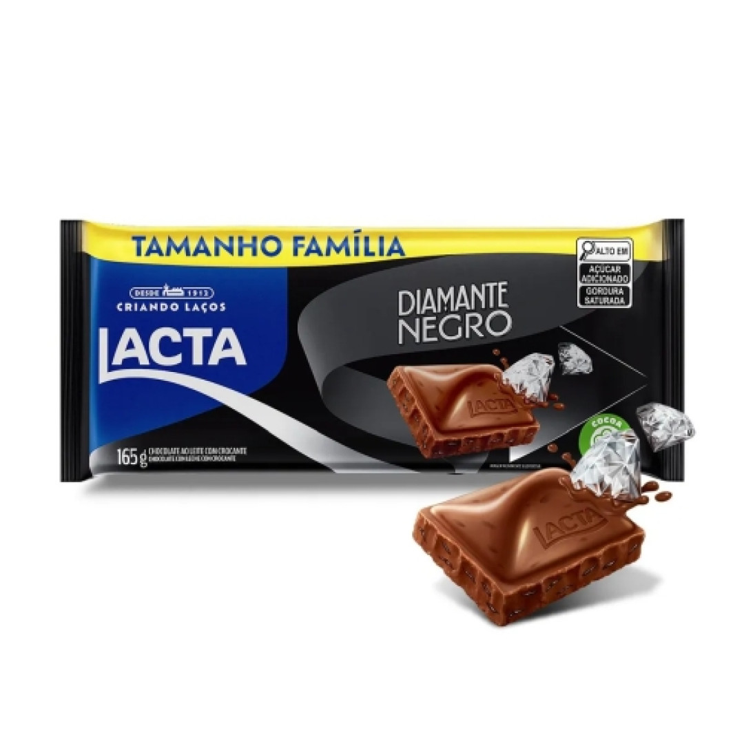 Detalhes do produto Choc Diamante Negro 165Gr Lacta Leite