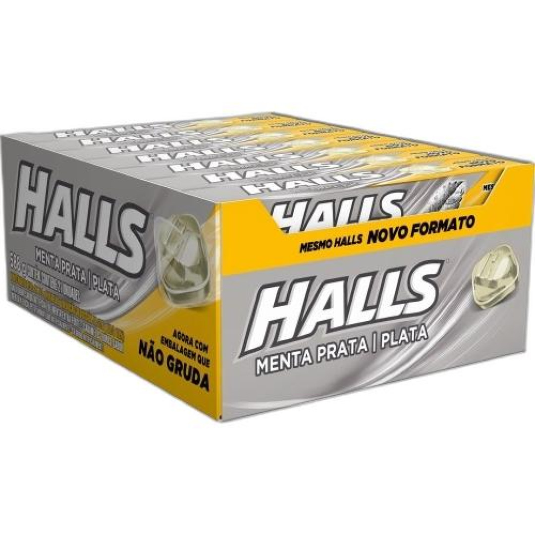 Detalhes do produto Drops Halls Prata 21Un Mdlz Menta Prata
