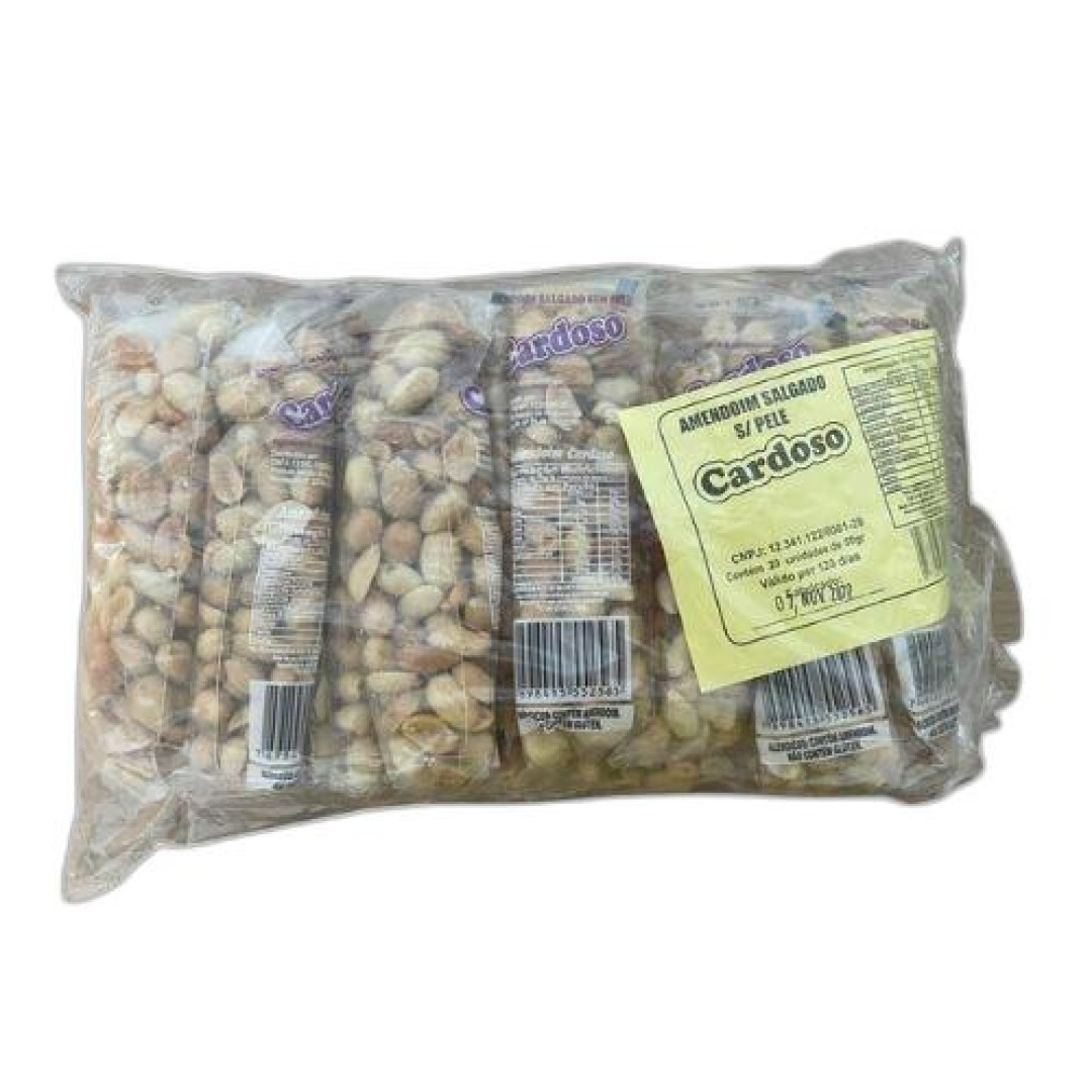 Detalhes do produto Amendoim Sem Pele 20X50Gr Cardoso Salgado