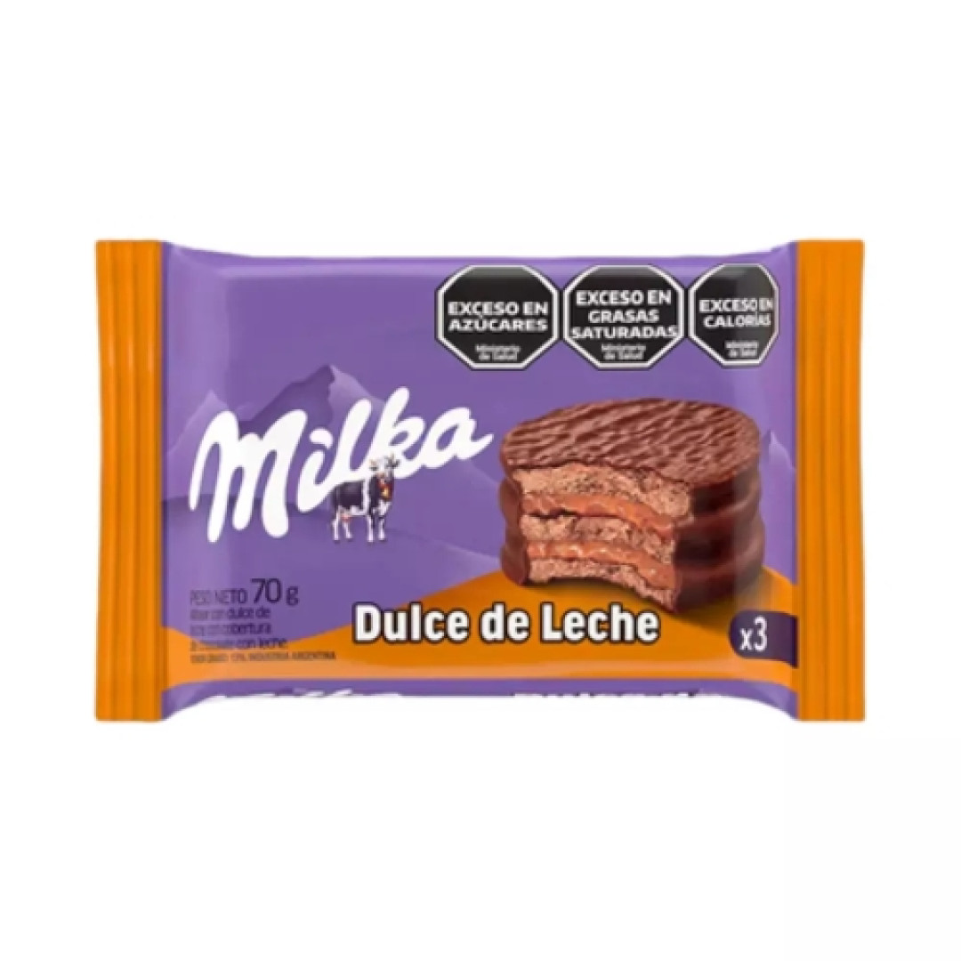 Detalhes do produto Alfajor Milka Triplo 70Gr  Doce De Leite
