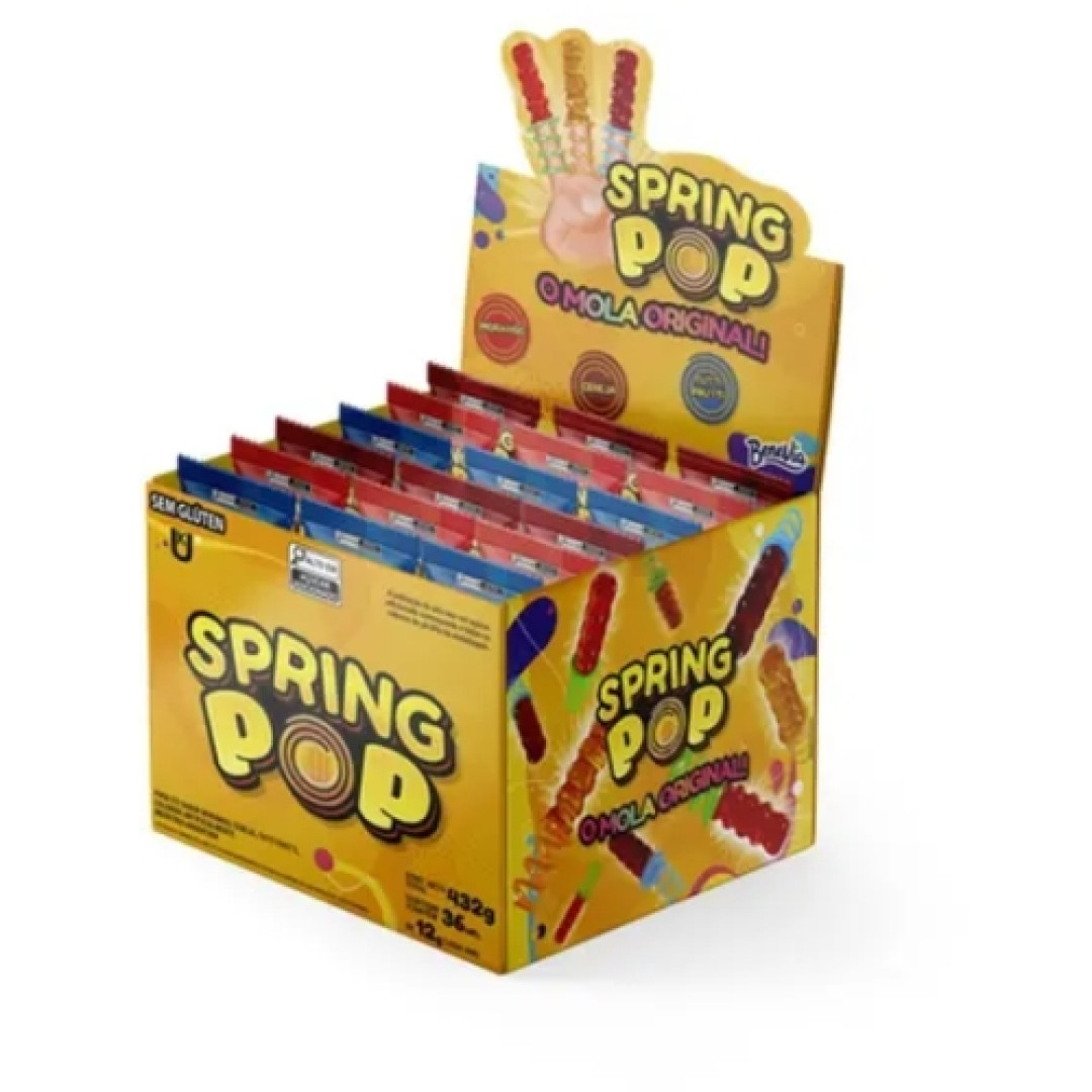 Detalhes do produto Pirl Spring Pop 36Un Bazooka Sortido