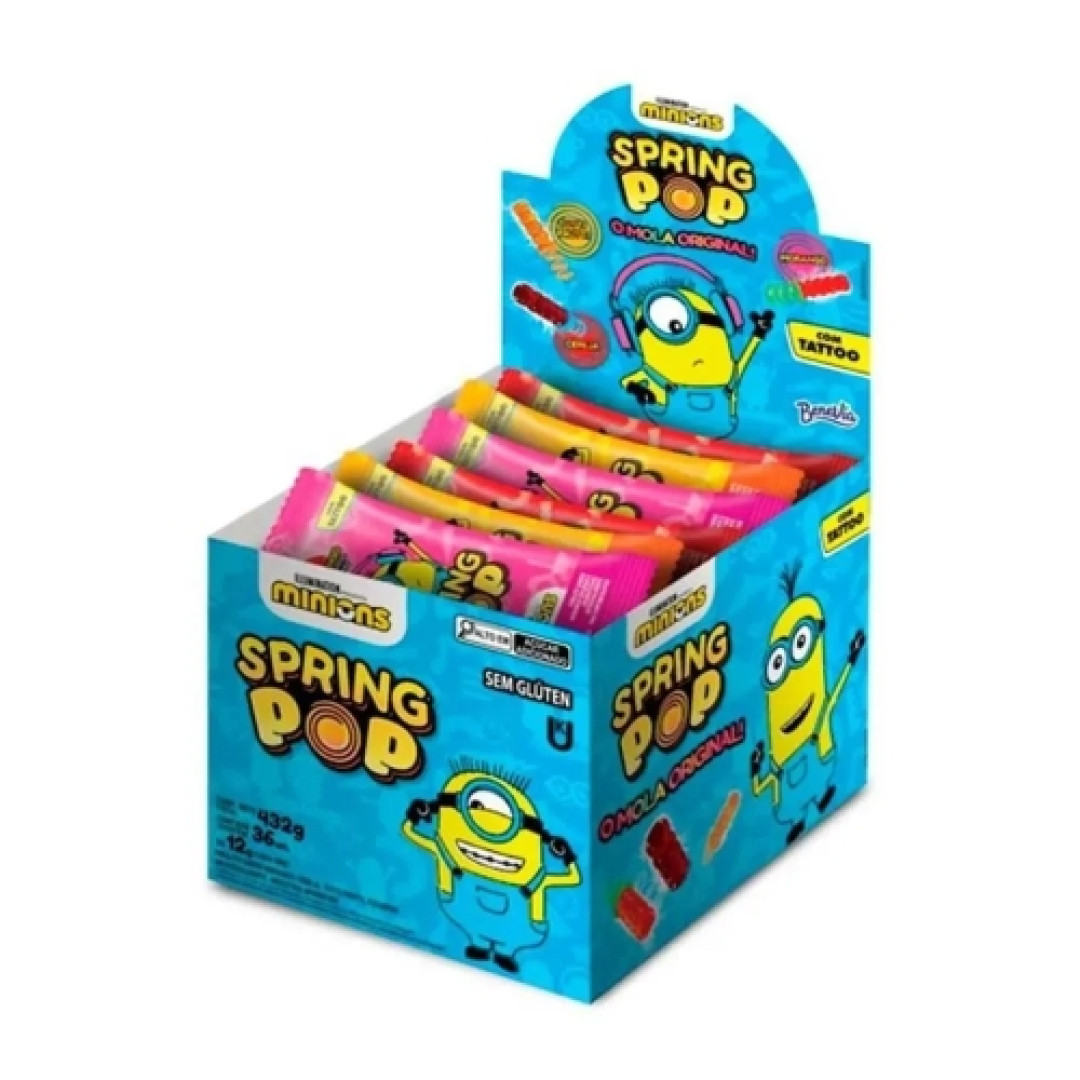 Detalhes do produto Pirl Spring Pop Minions 36Un Bazooka Sortido