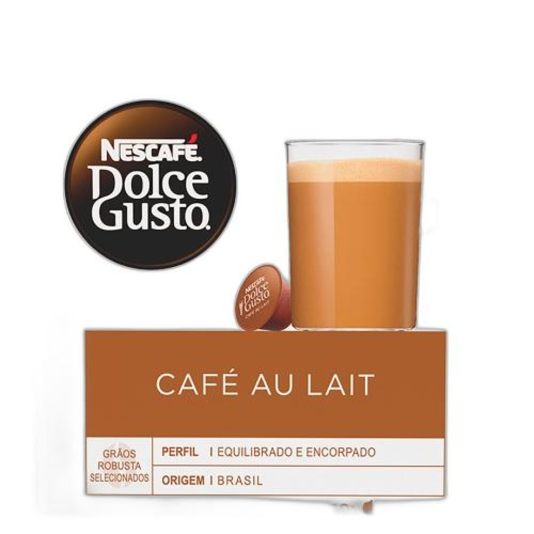 Detalhes do produto Cafe Dolce Gusto Capsula 10Un Nescafe Cafe Au Lait