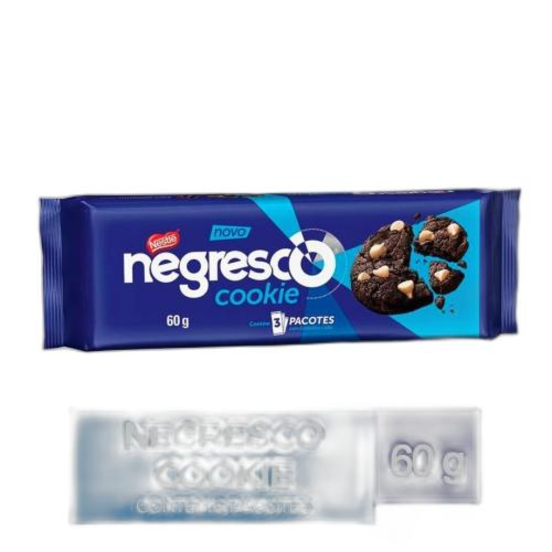Detalhes do produto Bisc Cookies Negresco 60Gr Nestle Gotas Baunilha