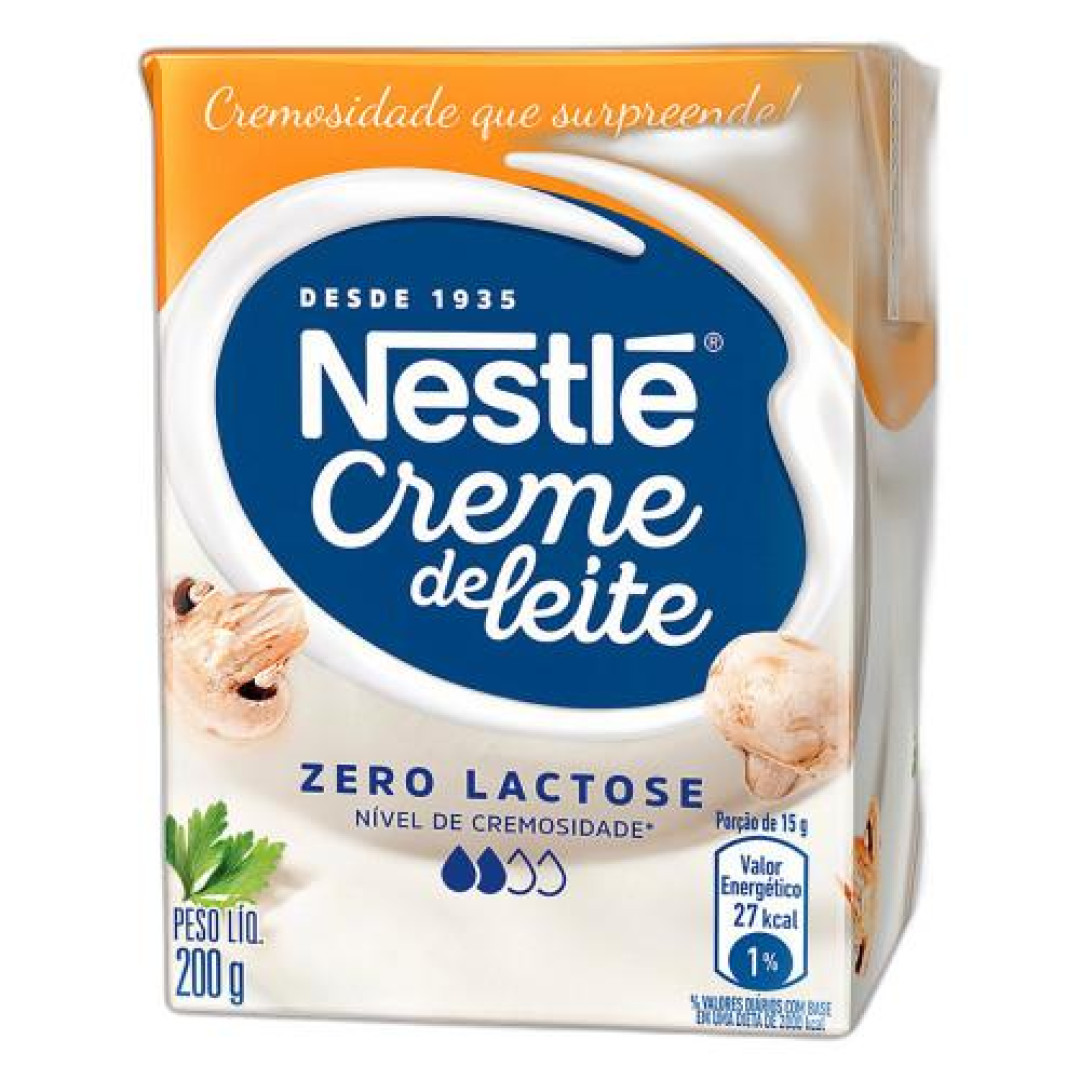 Detalhes do produto Creme Leite Zero Lactose 200Gr Nestle .